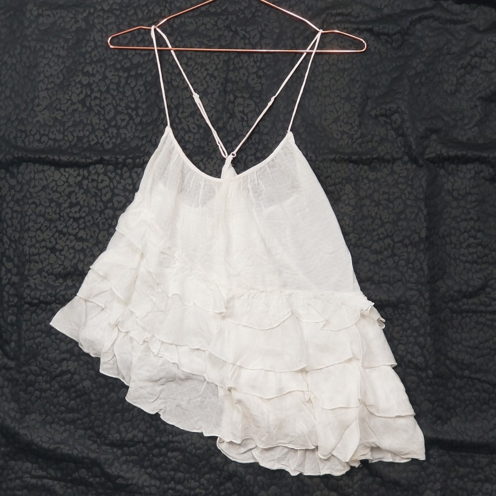 Free People Boho Ruffled Tank, Size M